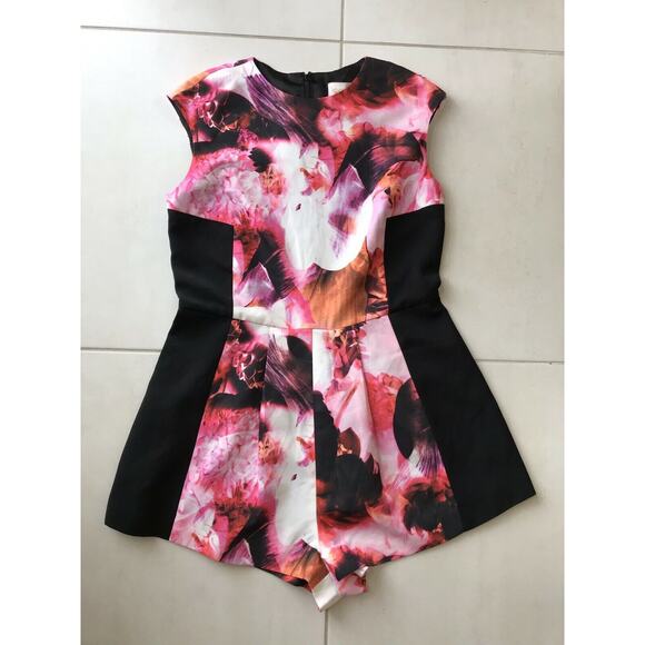 Keepsake The Label Floral Print Color Block Romper - Picture 1 of 10